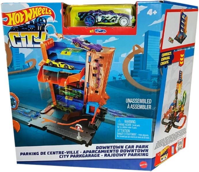 Set De Joaca Hot Wheels City Parcare Cu Troleu Verde Ozone Ro