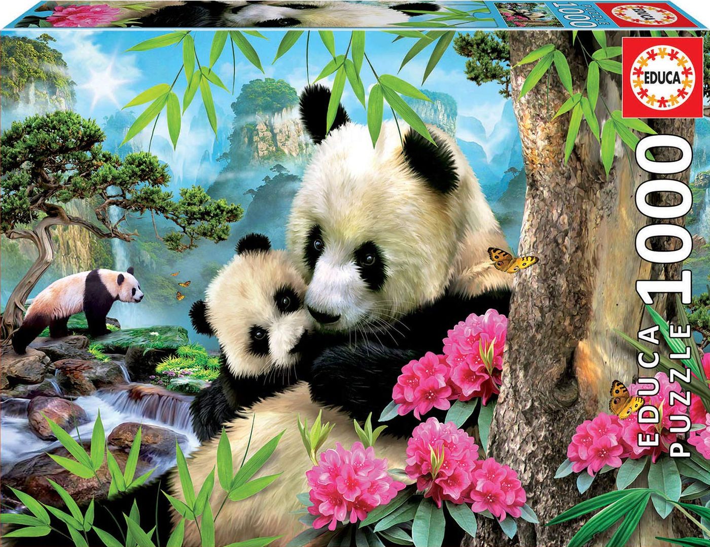 Puzzle Educa din 1000 de piese - Ursi panda