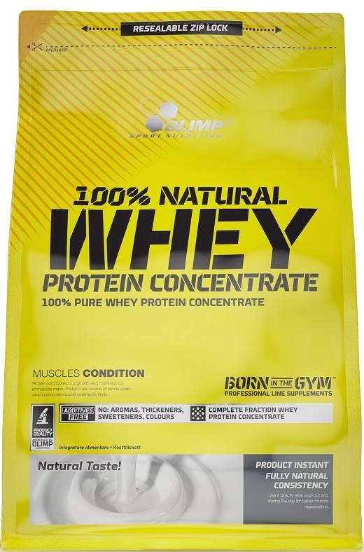 100% Natural Whey Protein Concentrate, fără gust, 700 g, Olimp