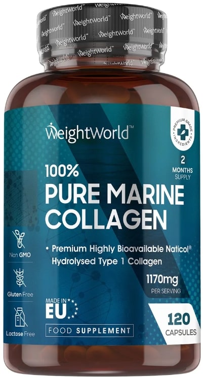 100% Pure Marine Collagen, 120 capsule, Weight World