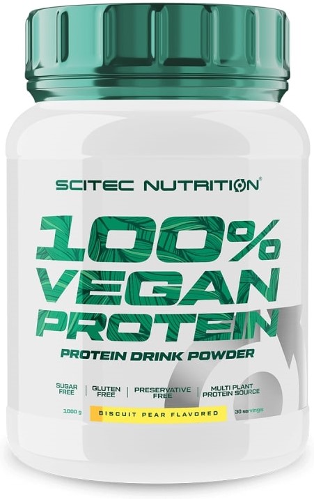 100% Vegan Protein, biscuit cu pere, 1000 g, Scitec Nutrition