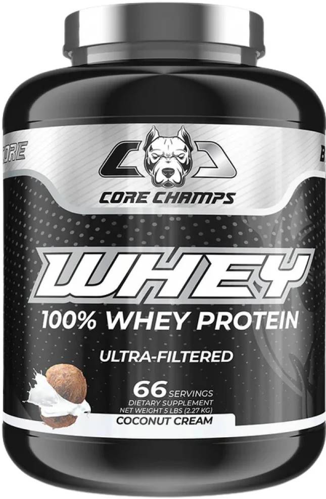 100% Whey Protein Ultra-Filtered, lapte de cocos, 2270 g, Core Champs by Kai Greene