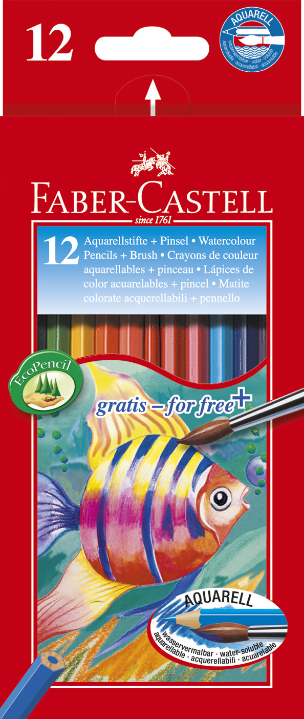 Creioane acuarela Faber-Castell - 12 bucati