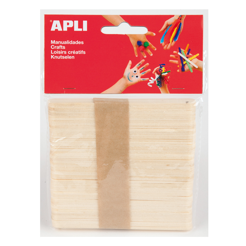 Betisoare plate din lemn APLI - 11,4 х 1 cm