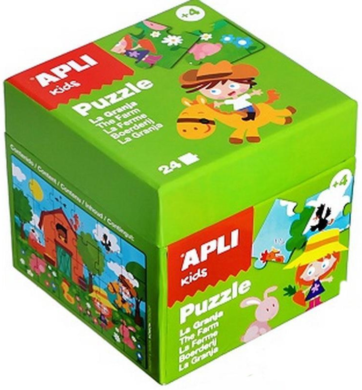 Puzzle pentru copii APLI Kids, de 24 piese, Ferma