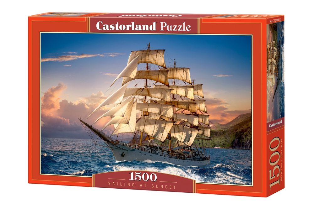 Puzzle Castorland din 1500 de piese - Navigatie la apus