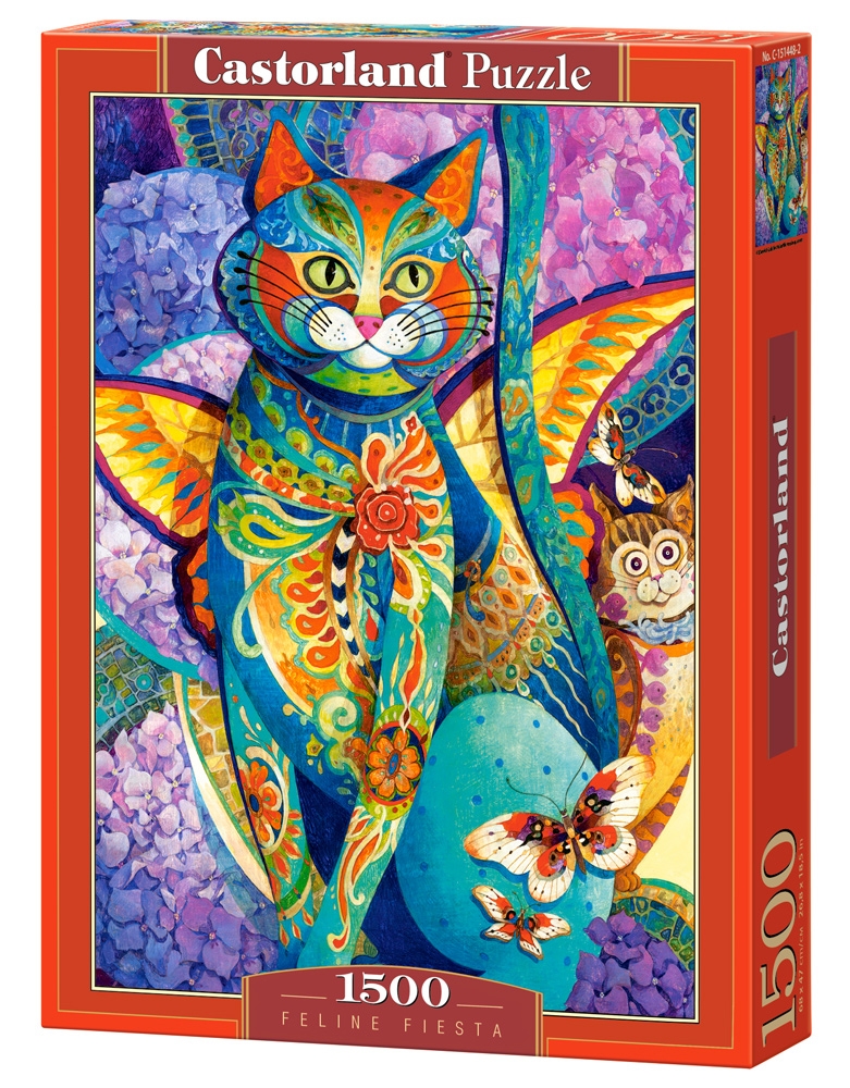 Puzzle Castorland din 1500 de piese - Bucuria pisicii