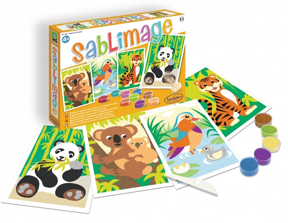 Set de pictura cu nisip Sentosphere - Animale exotice