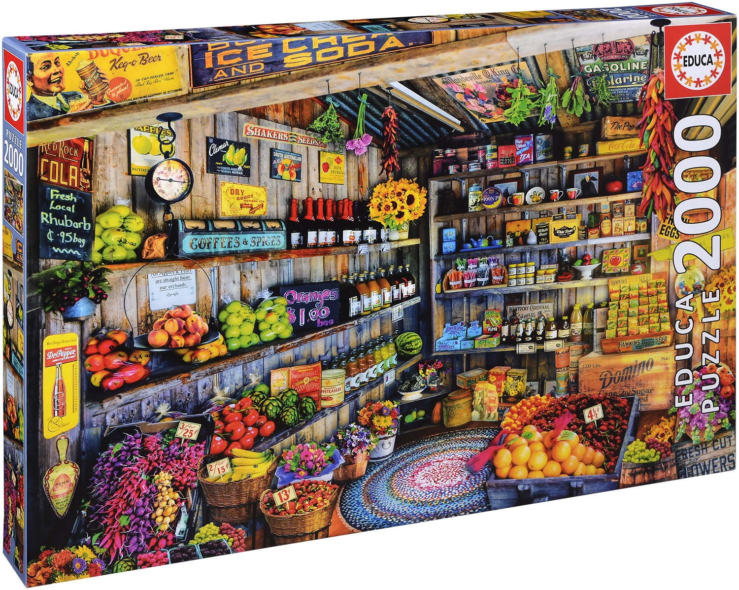 Puzzle Educa din 2000 de piese - Piata fermierilor, Amy Steward