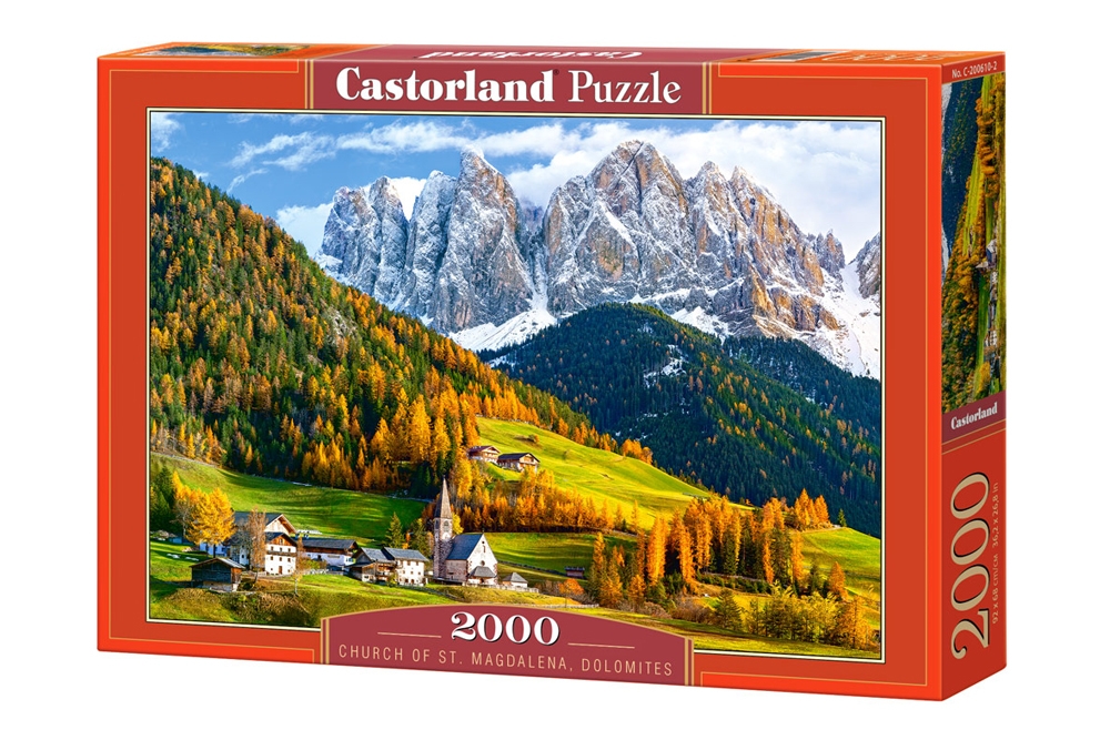 Puzzle Castorland din 2000 de piese - Biserica Sfanta Magdalena in Dolomiti