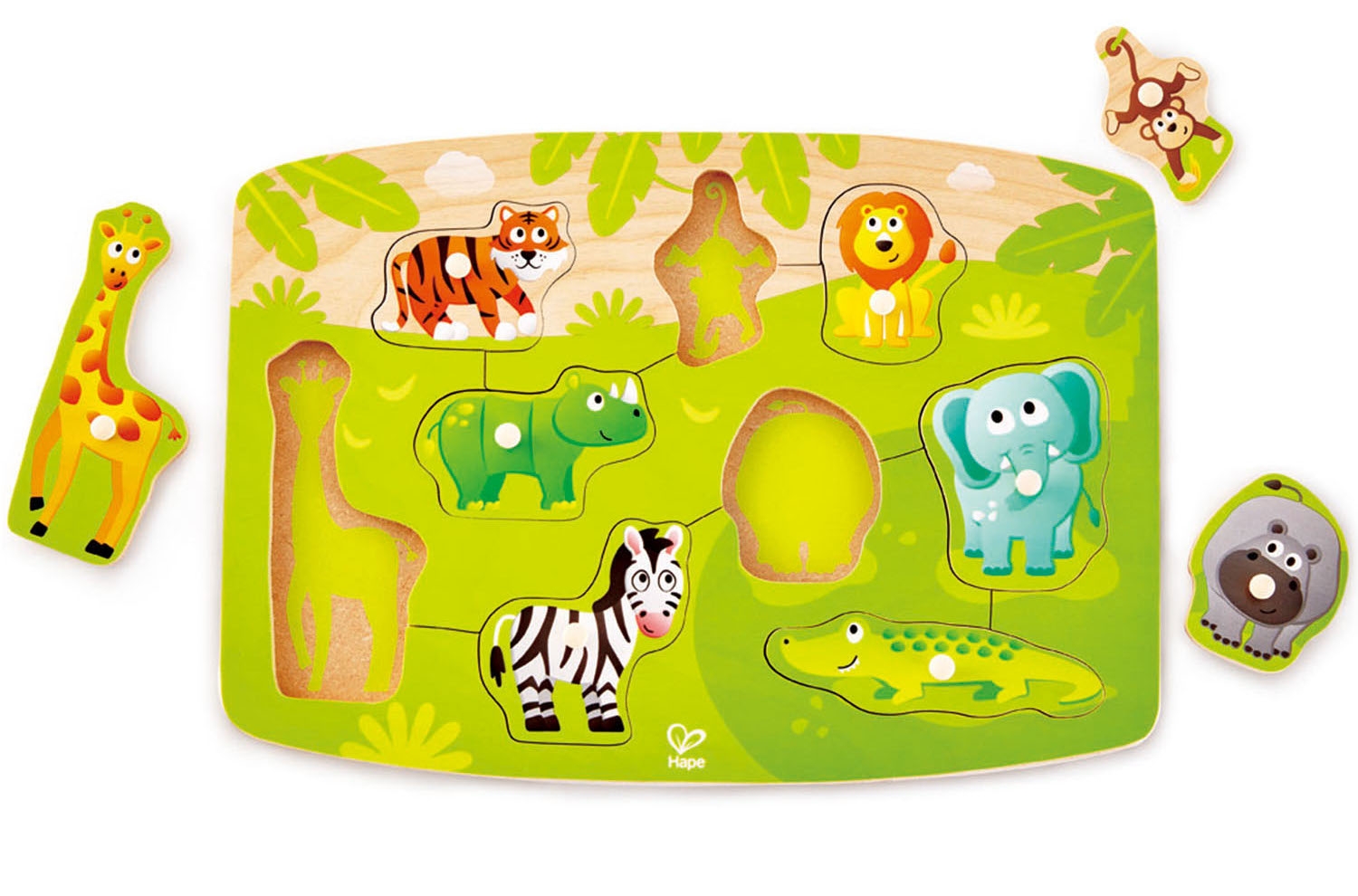 Puzzle din lemn Hape - Animale salbatice