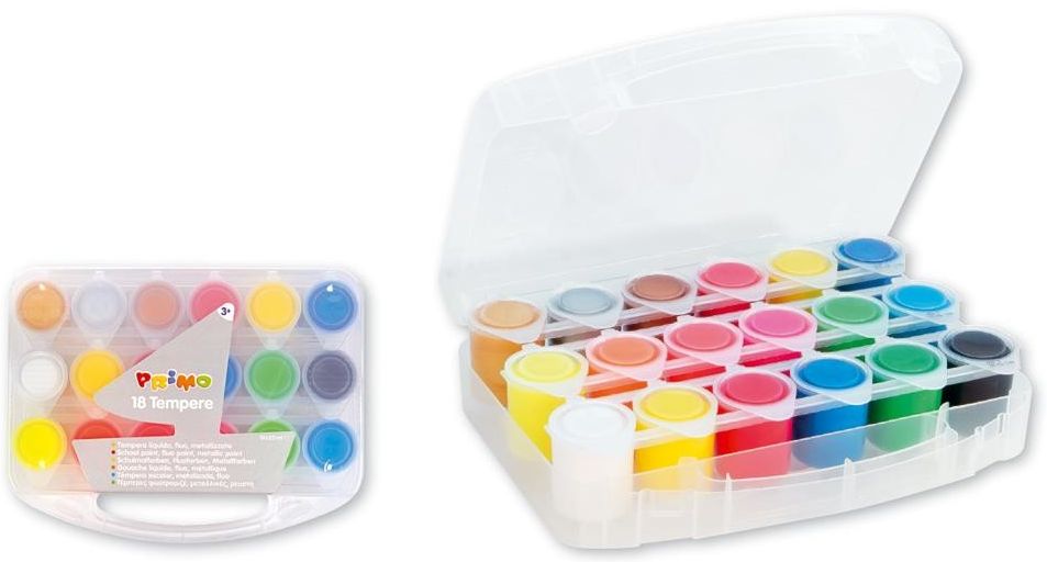 Tempera Primo - 18 culori x 25 ml, in cutie