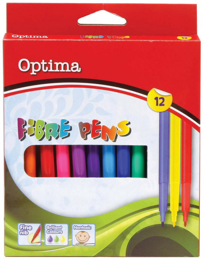 Carioci colorate Optima - 12 culori