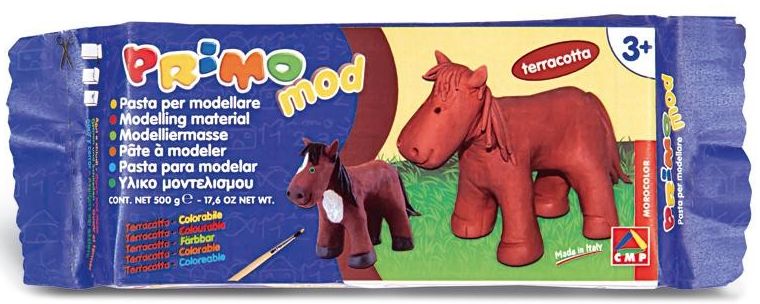 Argila de modelat Primo - Rosu, 500 grame