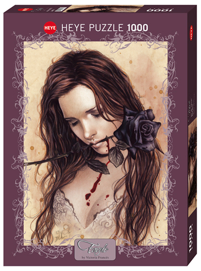 Puzzle Heye din 1000 de piese - Trandafir negru, Victoria Frances