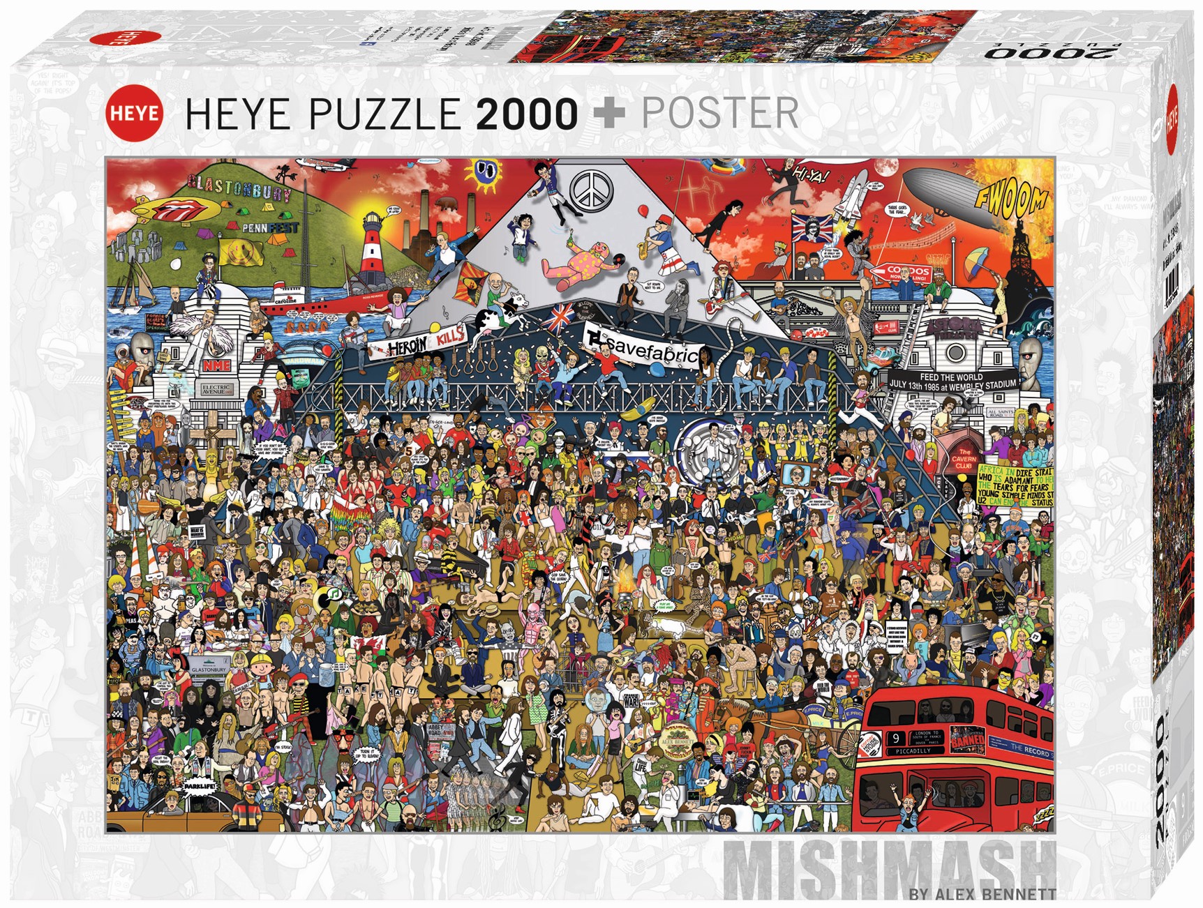 Puzzle Heye din 2000 de piese - Istoria muzicii britanice, Alex Benett