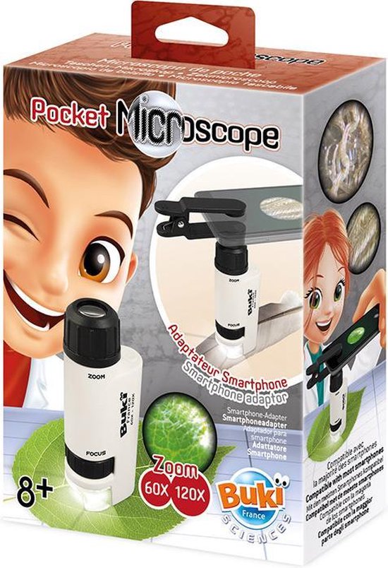 Microscop de buzunar Buki Sciences - Cu adaptor pentru smartphone