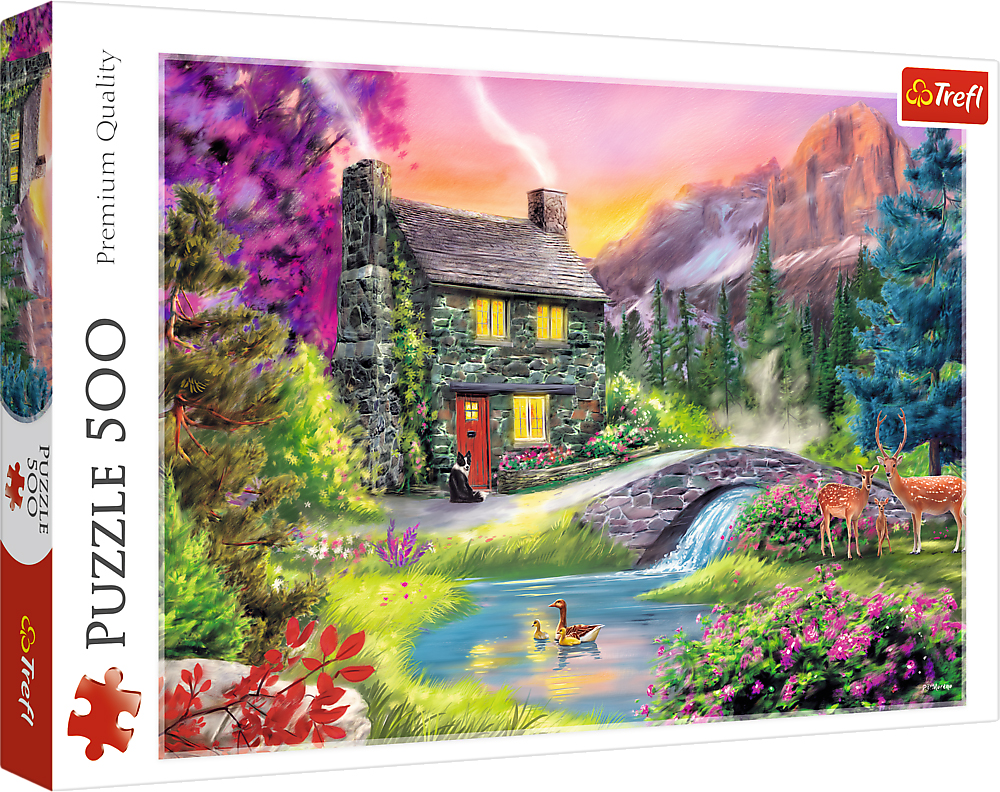 Puzzle Trefl din 500 de piese -  Idila de munte