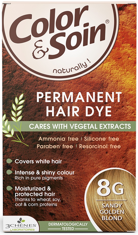 3 Chenes Color & Soin Vopsea de păr, 8G Culoare blond auriu nisipos