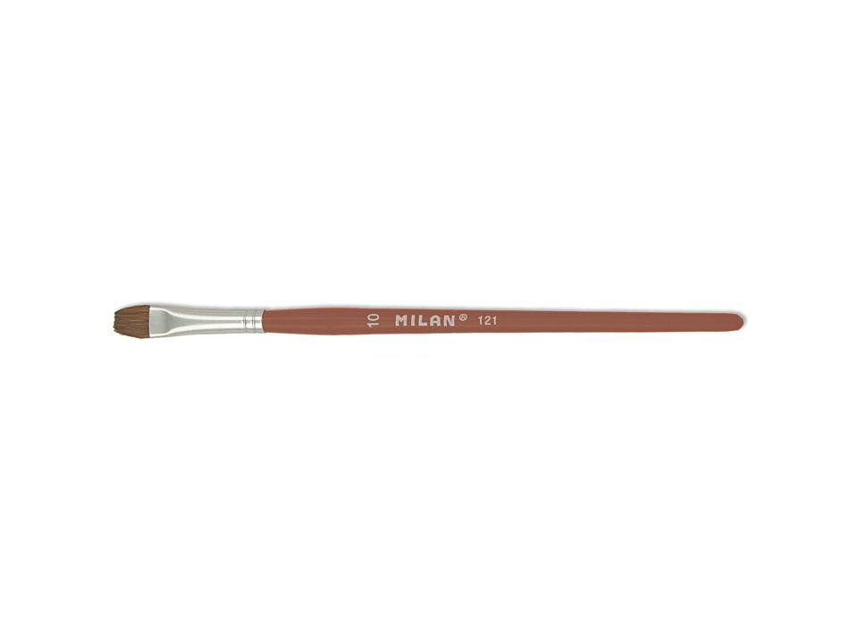 Pensula plata Milan pentru desen cu acuarela si tempera din par de ponei № 10