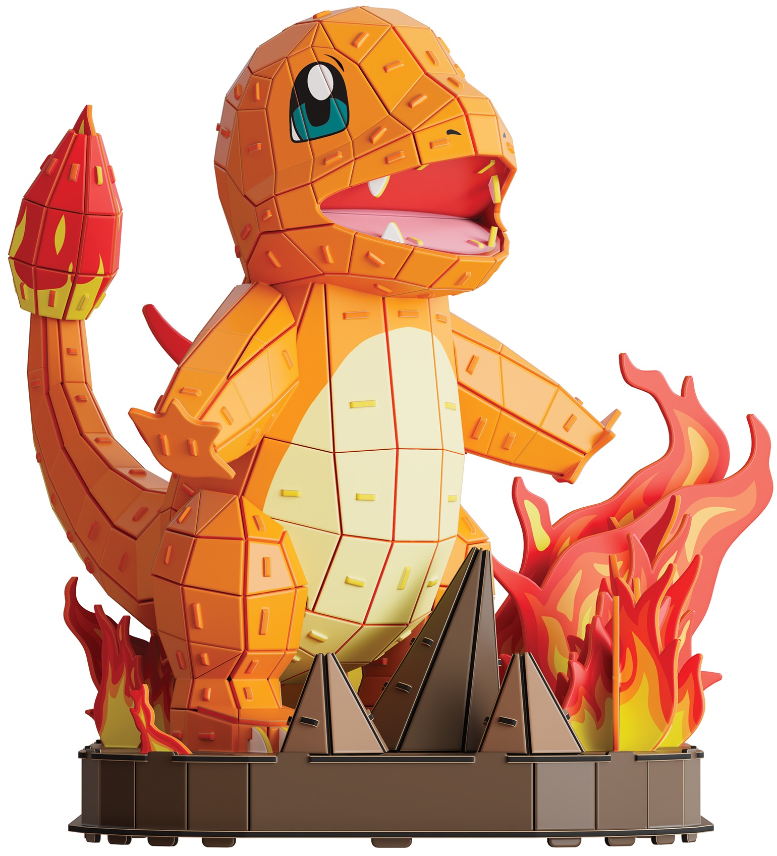 Figurină 3D de asamblat Spin Master 4D Build - Pokemon Charmander, 241 de piese
