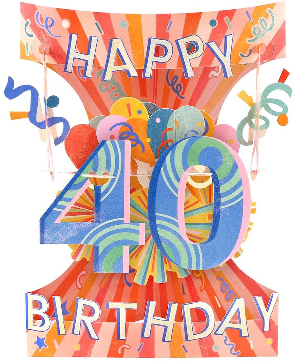 Felicitare 3D Santoro Swing - Happy 40 Birthday