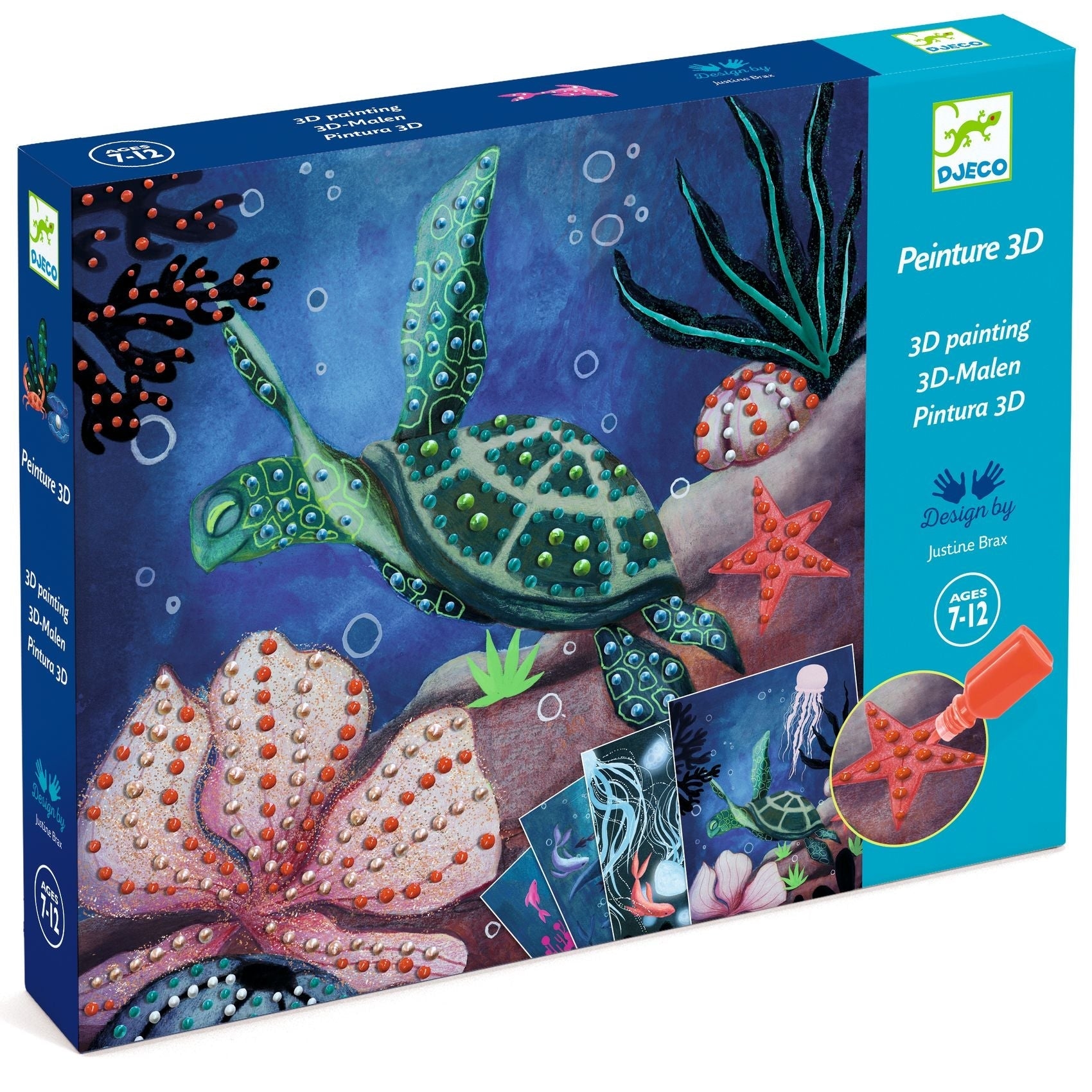 Set 3D pentru colorat Djeco - Adâncurile oceanului