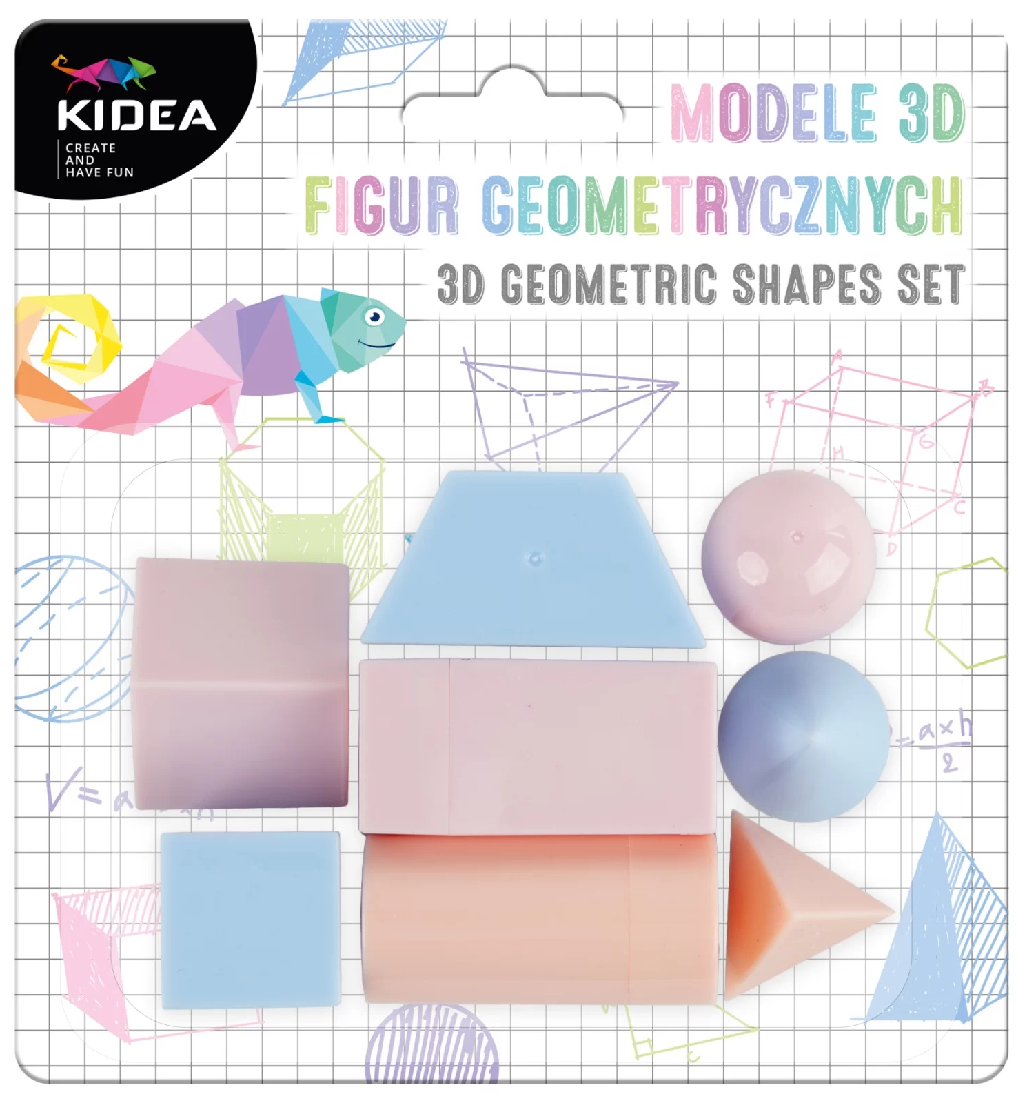 Modele 3D de forme geometrice Kidea - Pastel