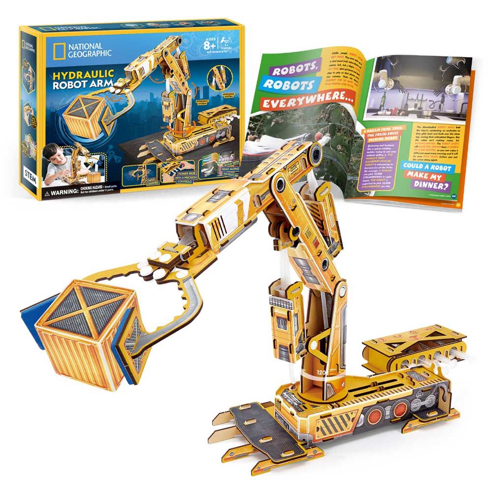 3D Puzzle Cubic Fun din 120 piese- Robot cu braț hidraulic