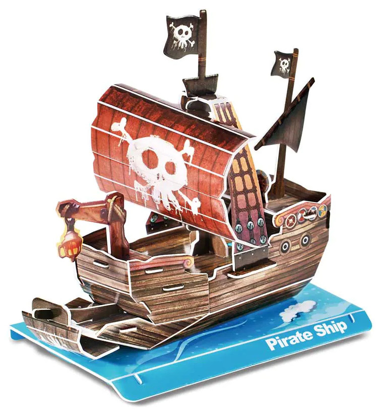 3D Puzzle Cubic Fun din 22 piese- Navă pirat