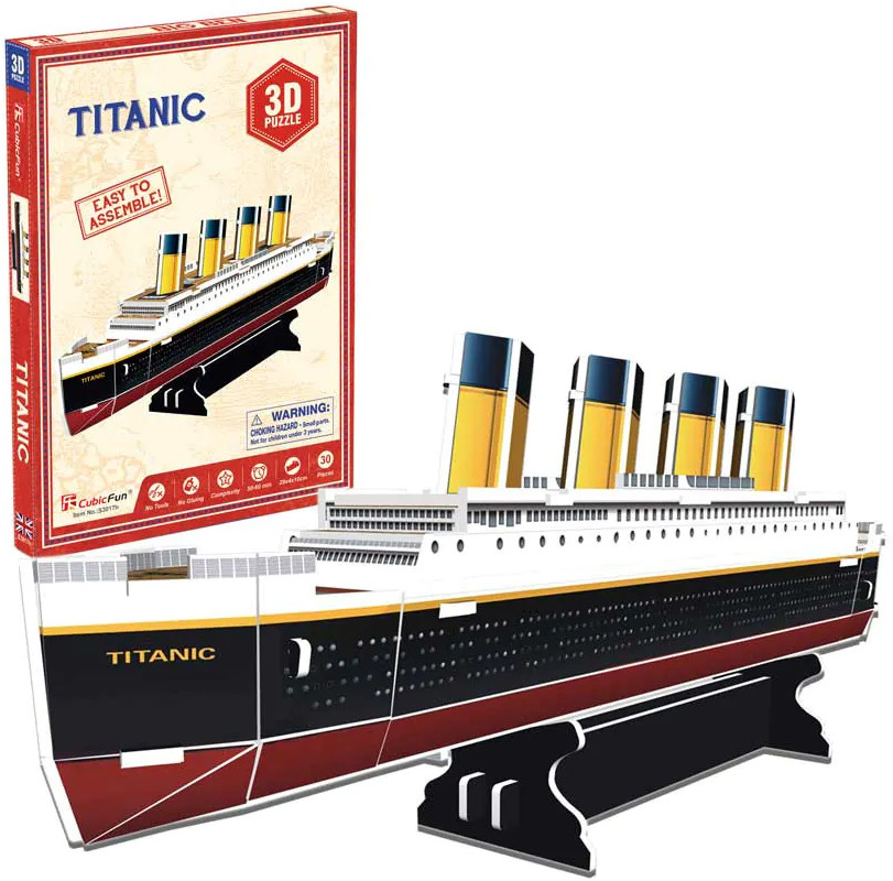 Puzzle 3D Cubic Fun din 30 piese - Titanic