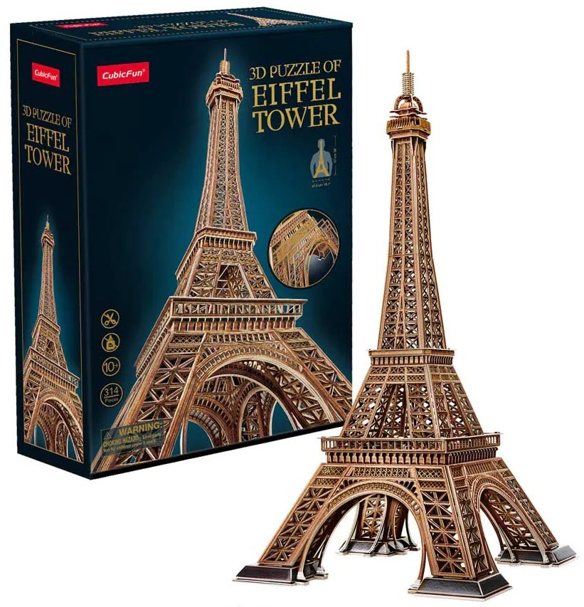 3D Puzzle Cubic Fun din 314 piese- Turnul Eiffel