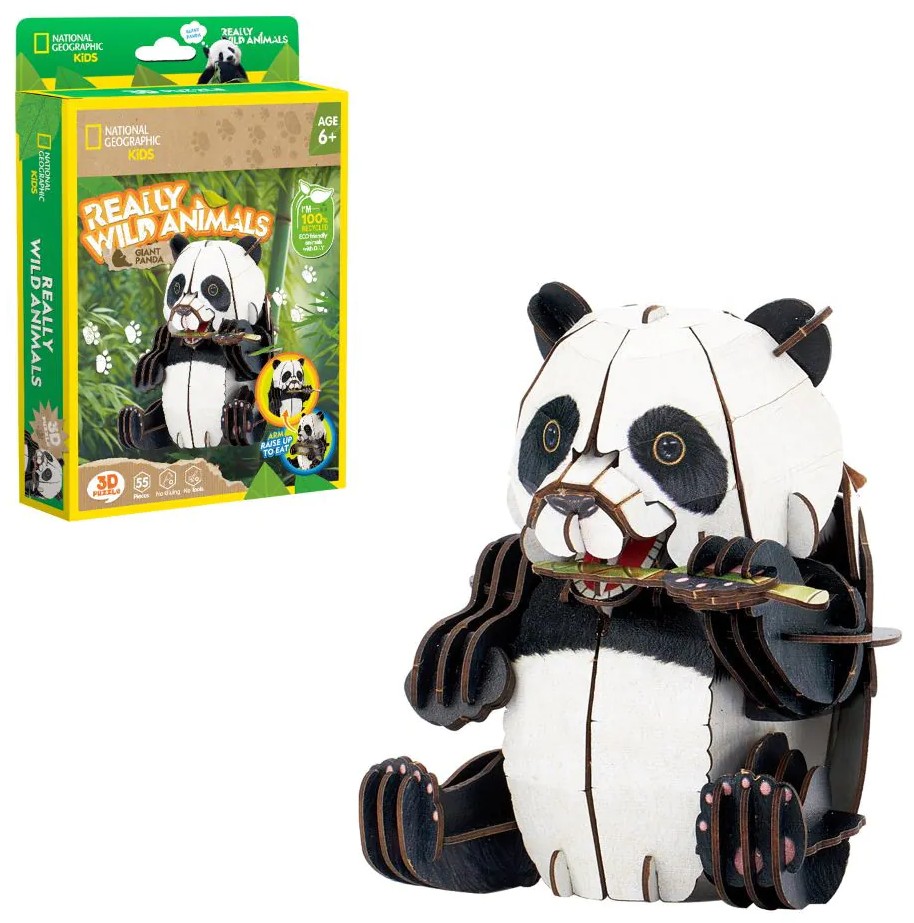 3D Puzzle Cubic Fun din 55 piese- Panda
