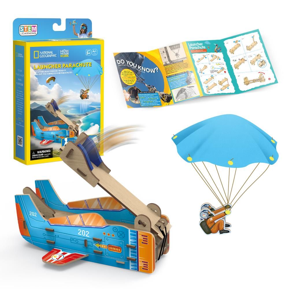 3D Puzzle CubicFun din 48 piese- Parașută cu lansator