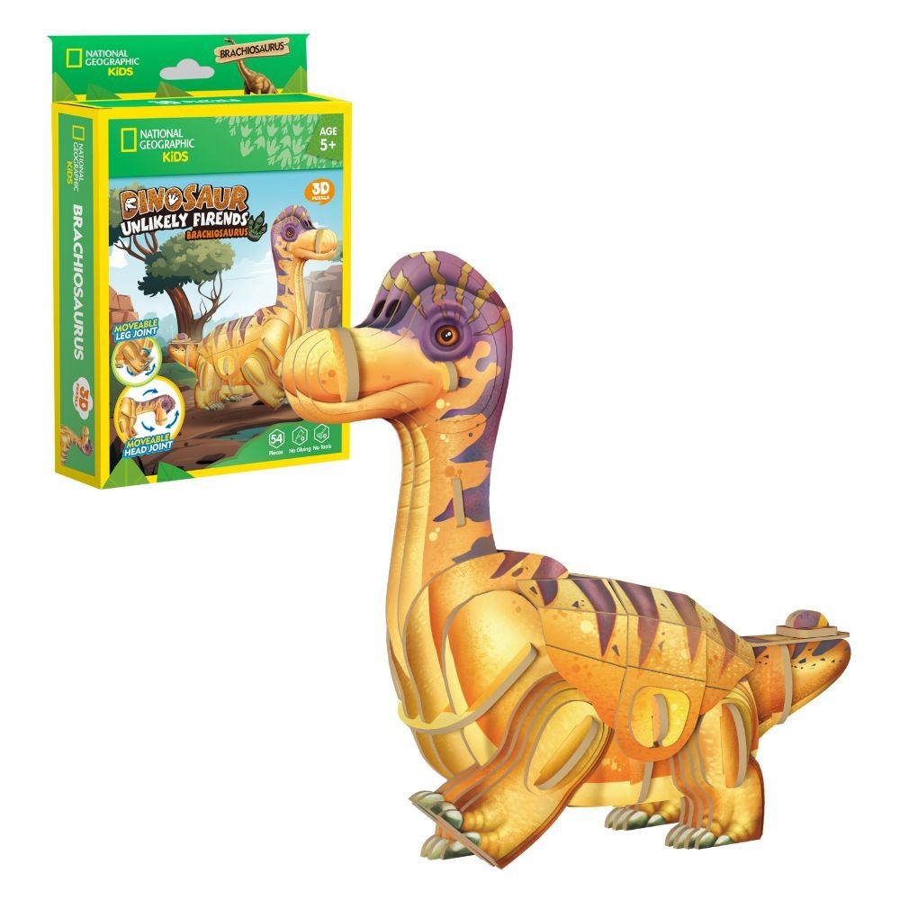 3D Puzzle CubicFun din 54 piese- Brachiosaurus