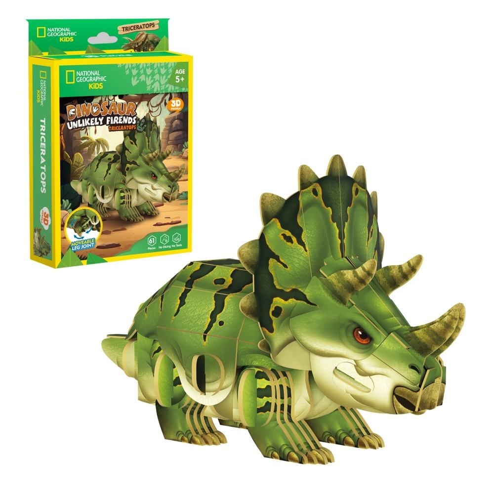 3D Puzzle CubicFun din 61 piese- Triceratops
