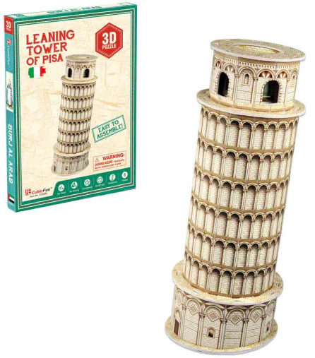 3D Puzzle CubicFun din 8 piese- Turnul înclinat din Pisa