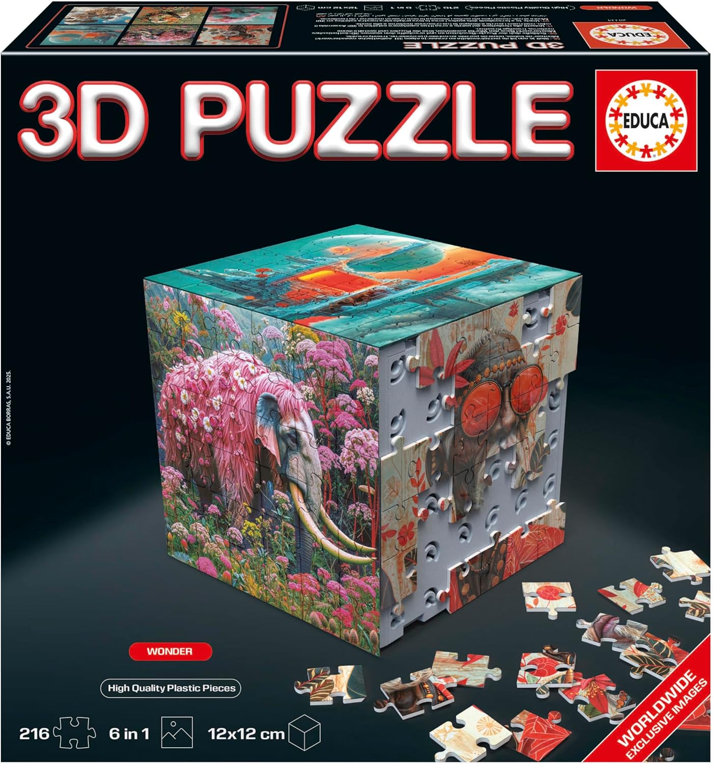 Puzzle 3D Educa din 6 x 36 piese - Miracol