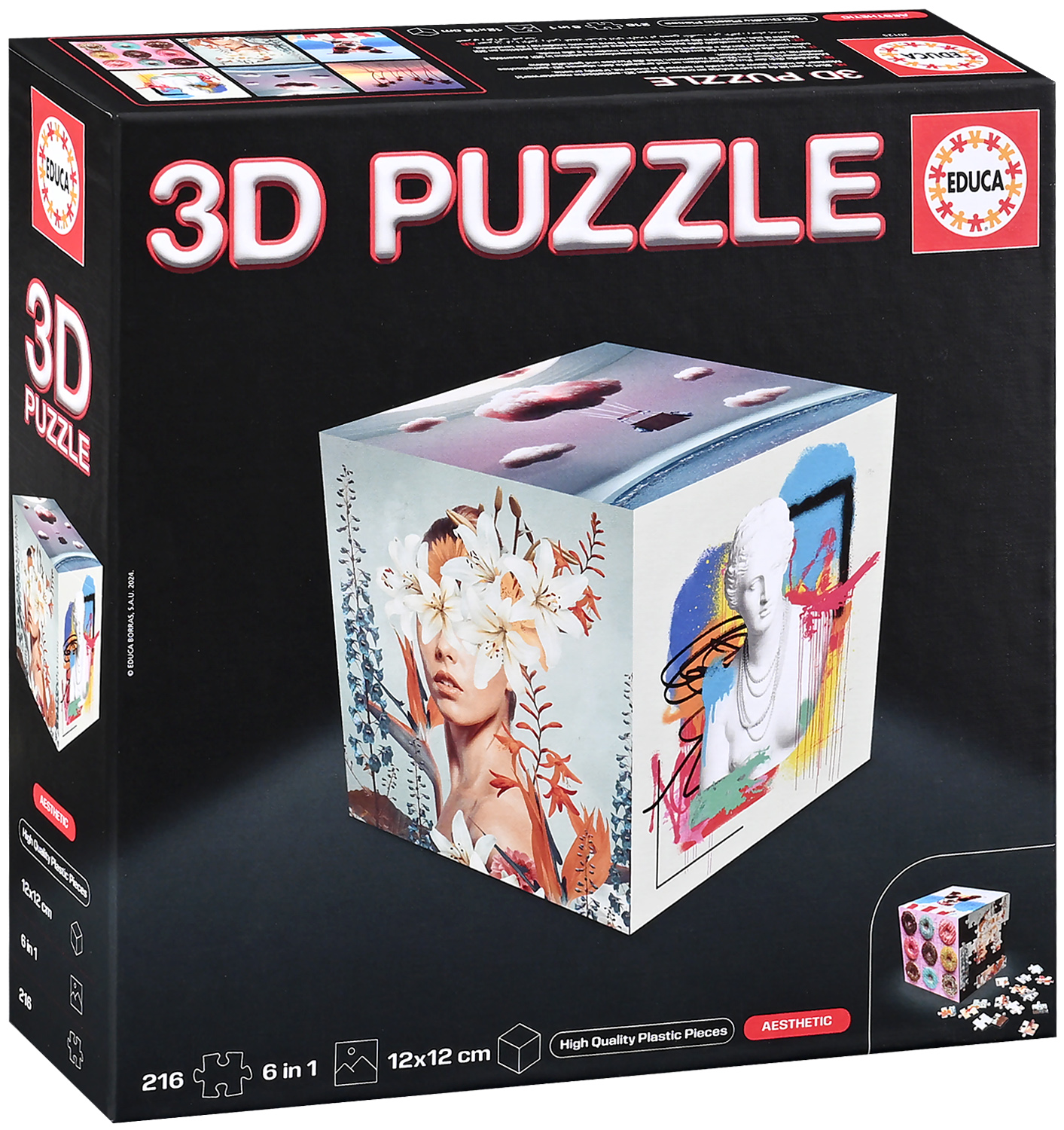 Puzzle 3D Educa din 6 x 36 piese - Estetică