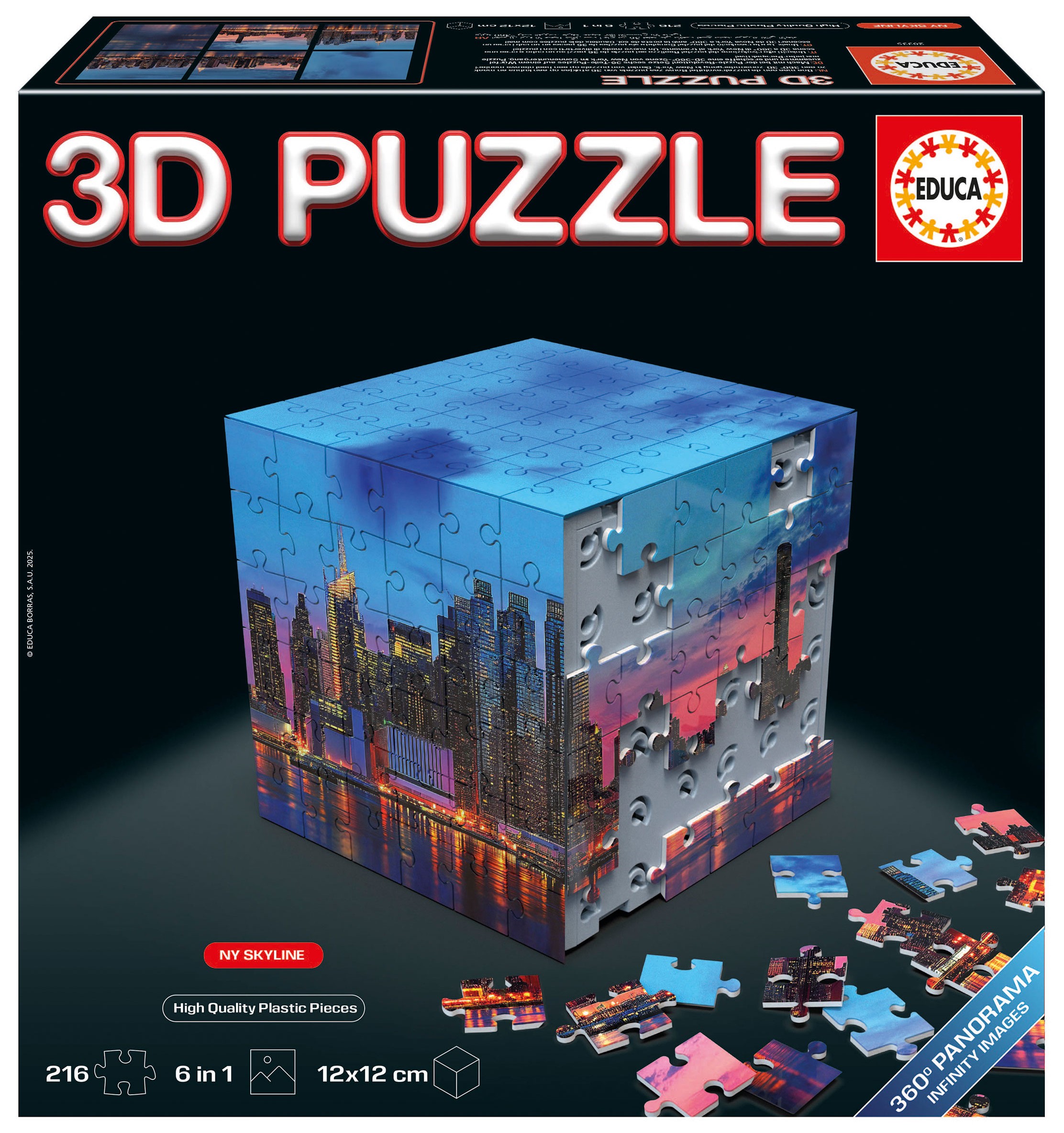 Puzzle 3D Educa din 6 x 36 piese - Panorama din New York