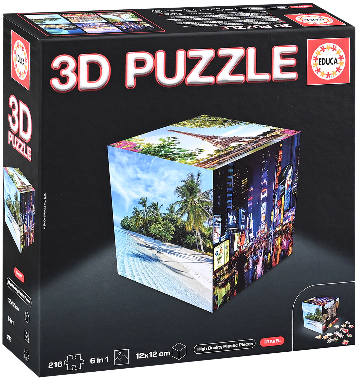 Puzzle 3D Educa din 6 x 36 piese - Călătorie