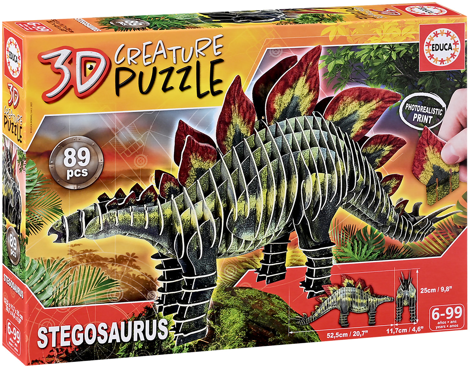 Puzzle 3D Educa 89 de piese - Stegozaur
