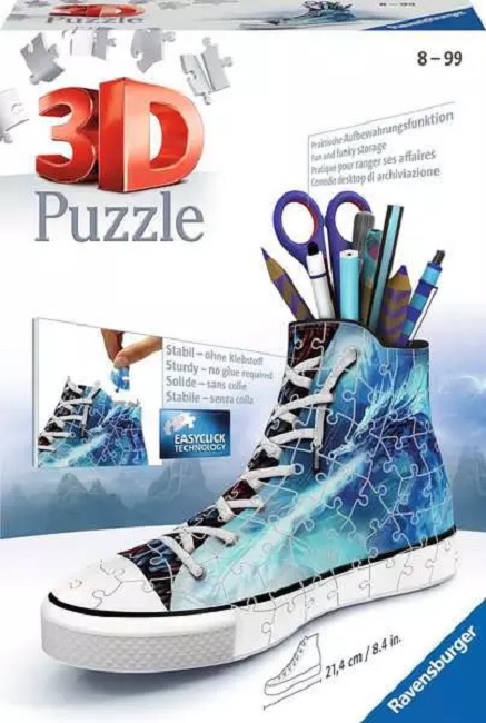 3D Puzzle Ravensburger din 108 de piese - Pantof pentru creion