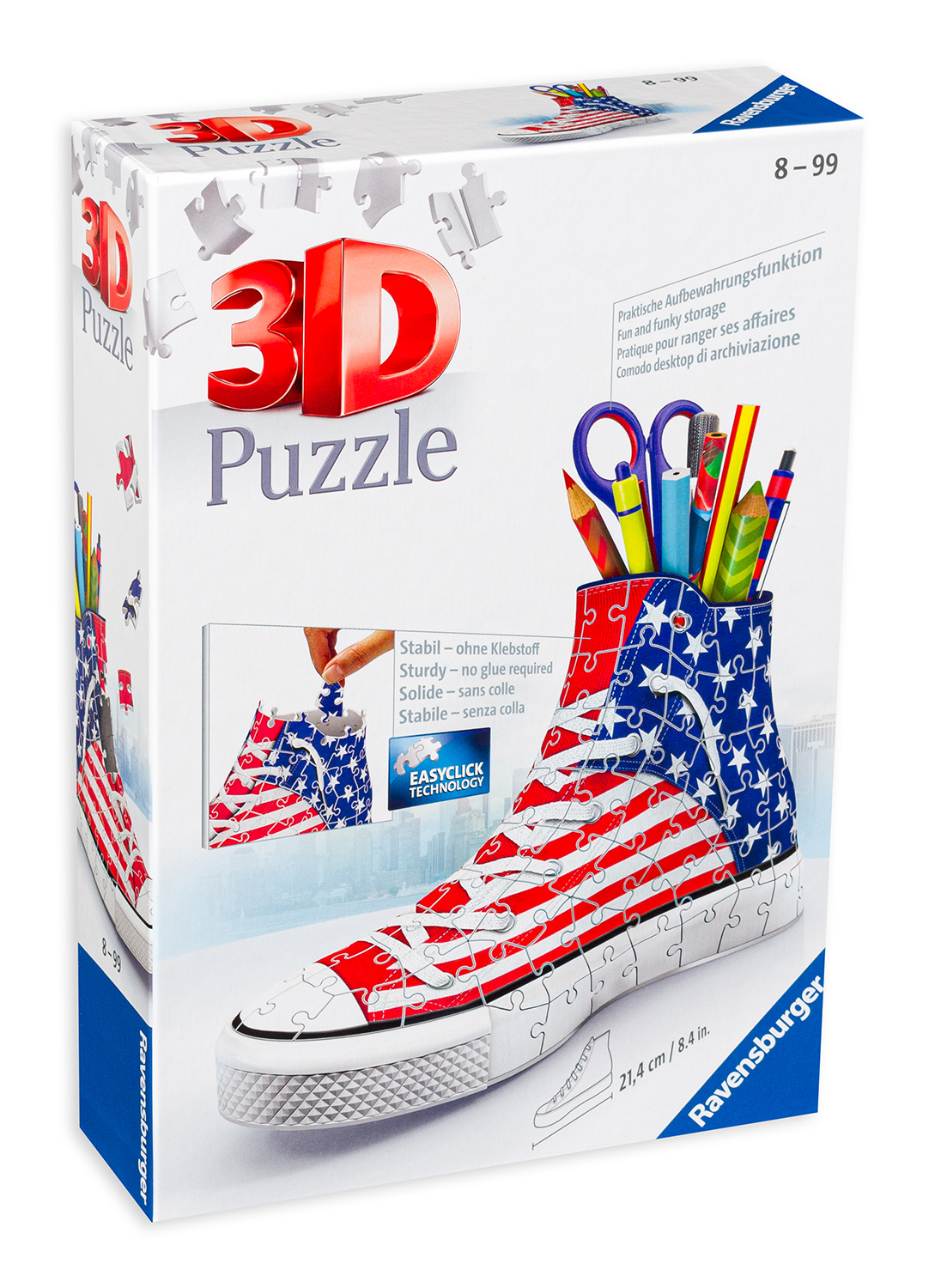 3D Puzzle Ravensburger din 108 de piese - Suport creioane in stil american