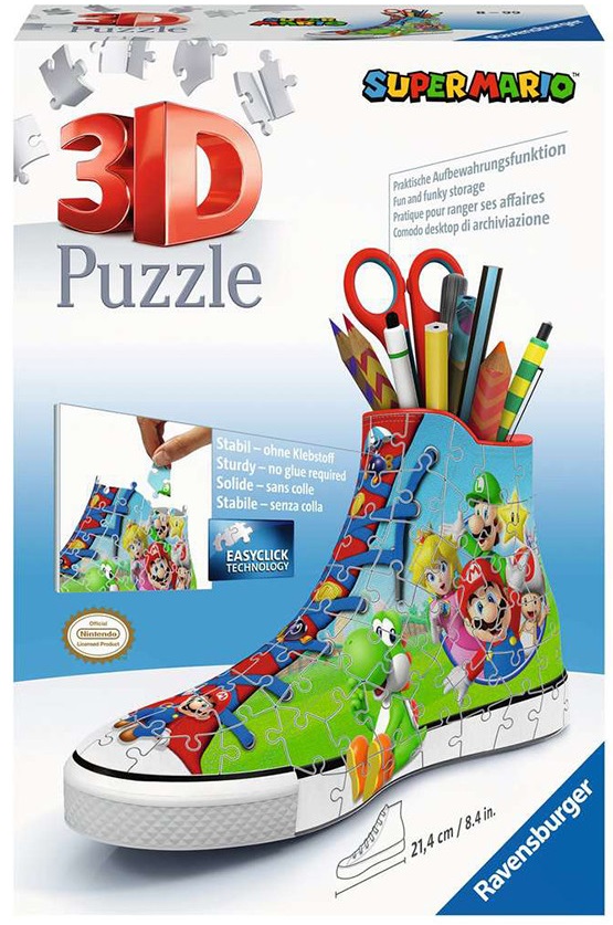 3D Puzzle Ravensburger din 108 de piese - Super Mario Sneaker
