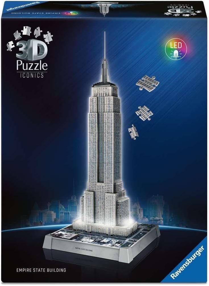 3D Puzzle Ravensburger din 216 piese -Clădirea statului Eluni Pair cu lumini