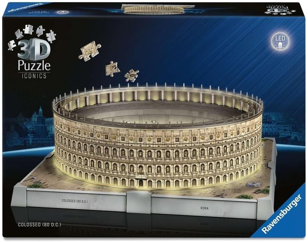 3D Puzzle Ravensburger din 216 piese - Colosseumul cu lumini