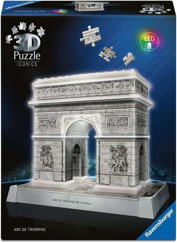 3D Puzzle Ravensburger din 216 piese - Arcul de Triumf cu lumini