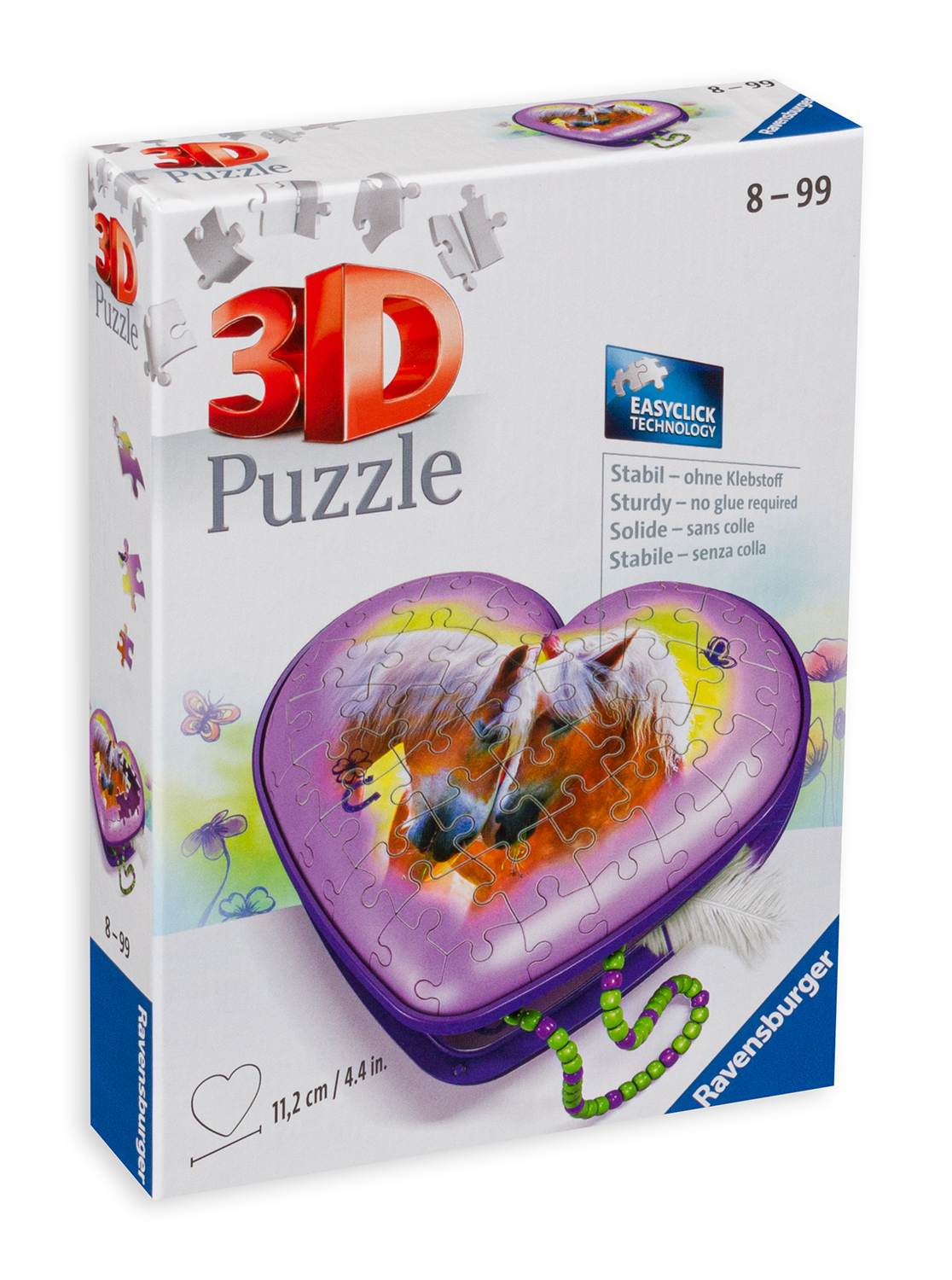 Puzzle 3D Ravensburger din 54 de piese - Cutie de bijuterii, inimă