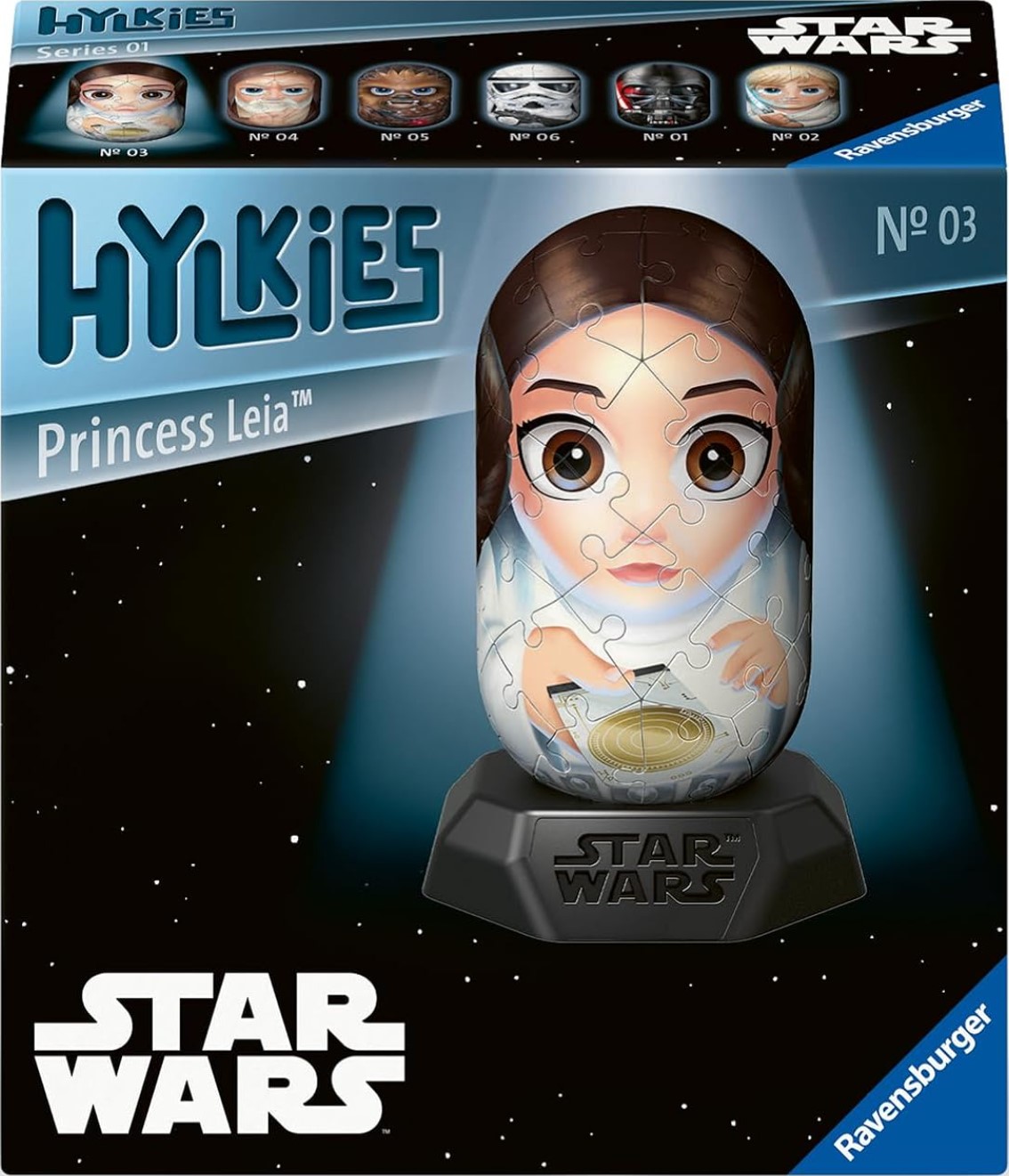3D Puzzle Ravensburger din 54 piese - Războiul Stelelor: Prințesa Leia